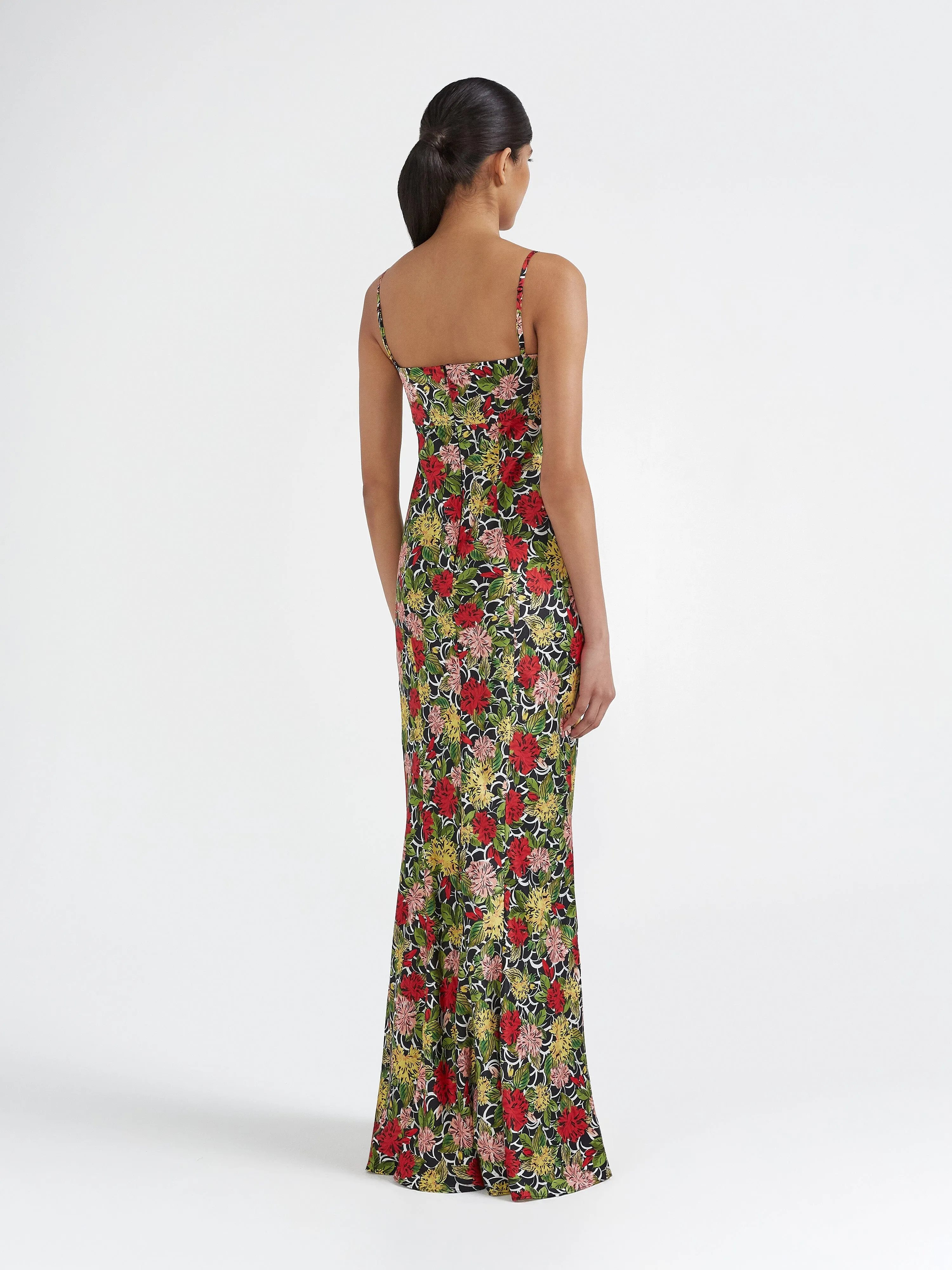 Renee Long Dress in Lantana Noir