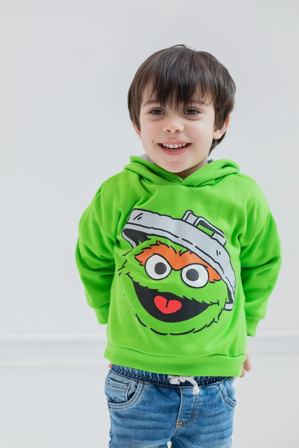 Sesame Street Abby Cadabby Elmo Big Bird Cookie Monster Oscar The Grouch Pullover Hoodie Infant to Little Kid