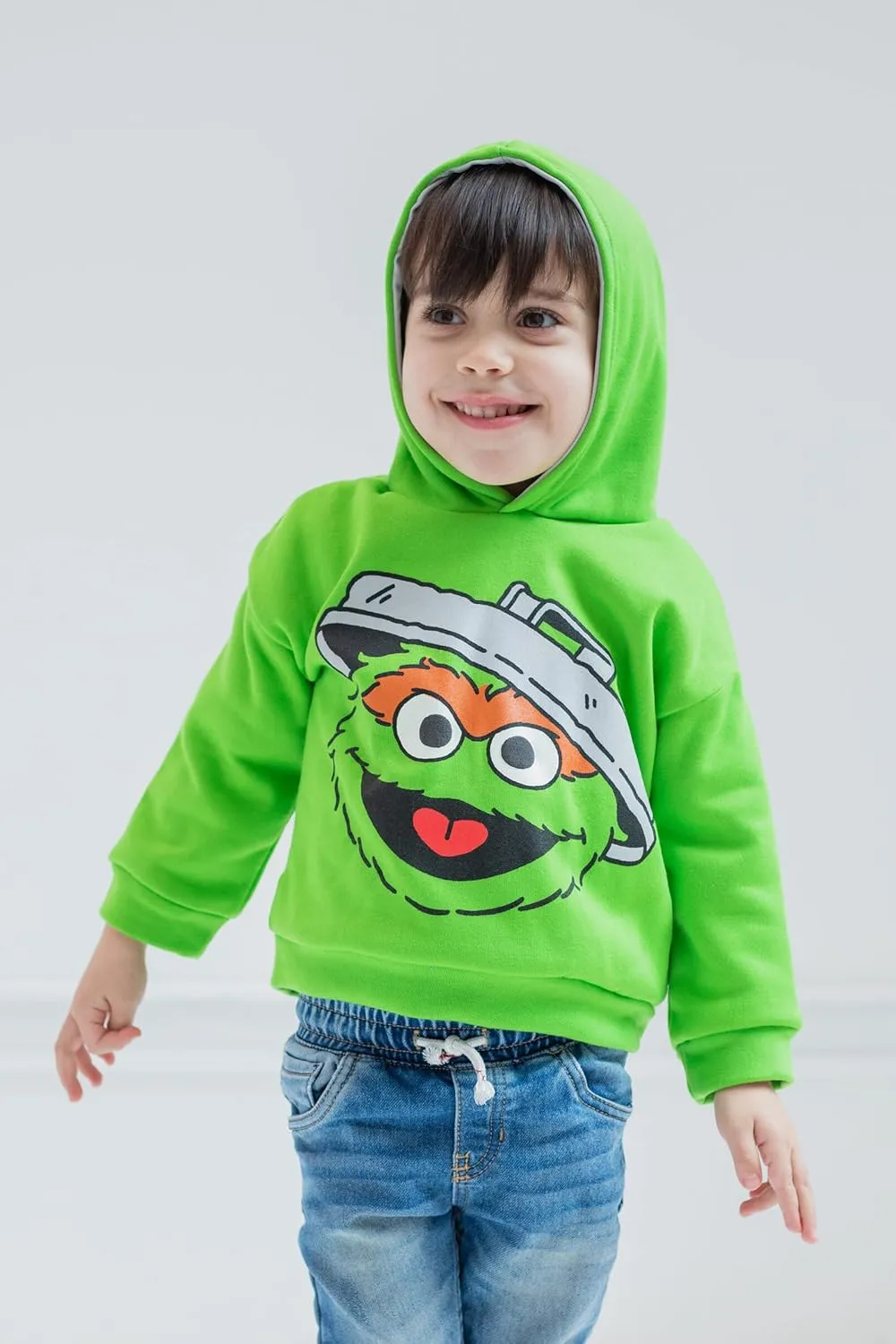 Sesame Street Abby Cadabby Elmo Big Bird Cookie Monster Oscar The Grouch Pullover Hoodie Infant to Little Kid