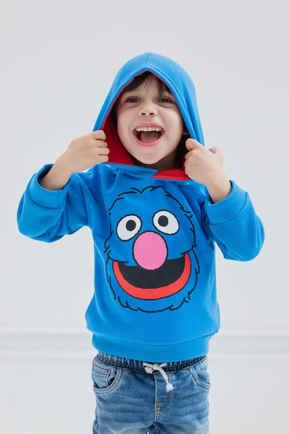 Sesame Street Abby Cadabby Elmo Big Bird Cookie Monster Oscar The Grouch Pullover Hoodie Infant to Little Kid