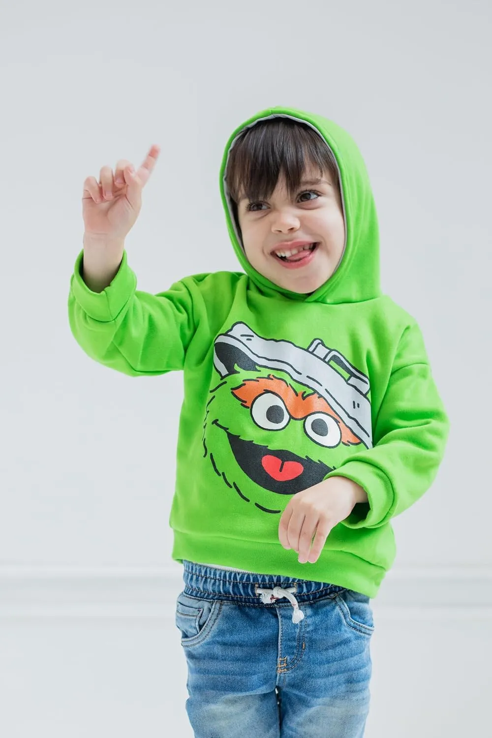 Sesame Street Abby Cadabby Elmo Big Bird Cookie Monster Oscar The Grouch Pullover Hoodie Infant to Little Kid