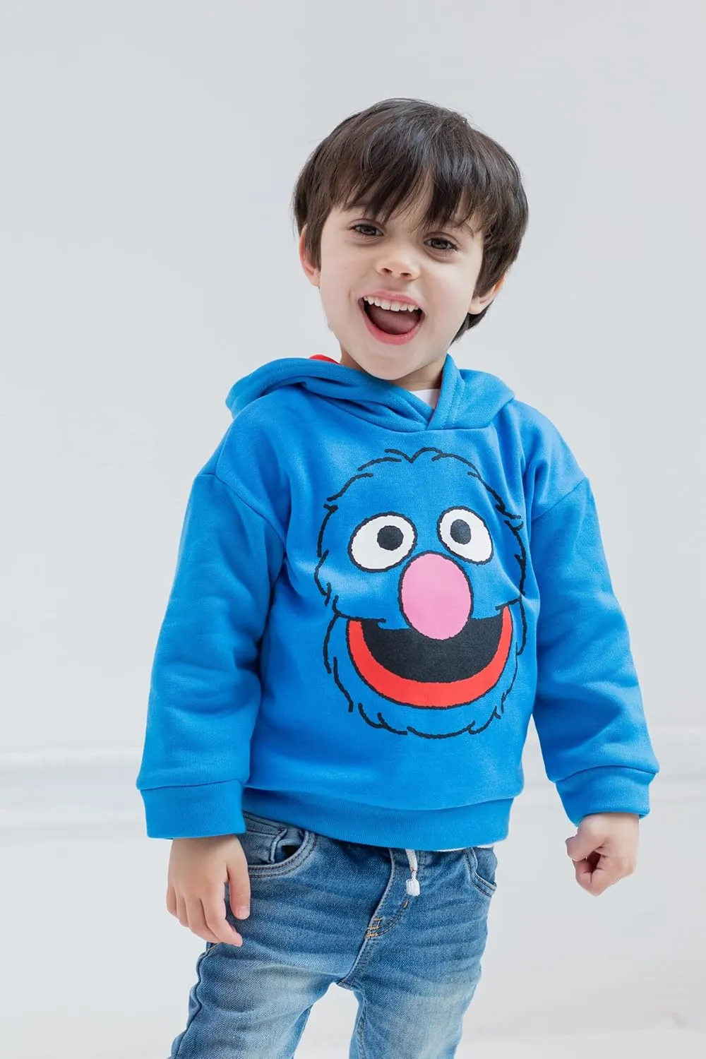 Sesame Street Abby Cadabby Elmo Big Bird Cookie Monster Oscar The Grouch Pullover Hoodie Infant to Little Kid