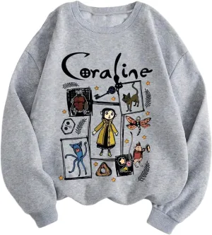 SOLY HUX Women's Crew Neck Long Sleeve Sweatshirts Funny Graphic Pullover Casual Baggy Shirts