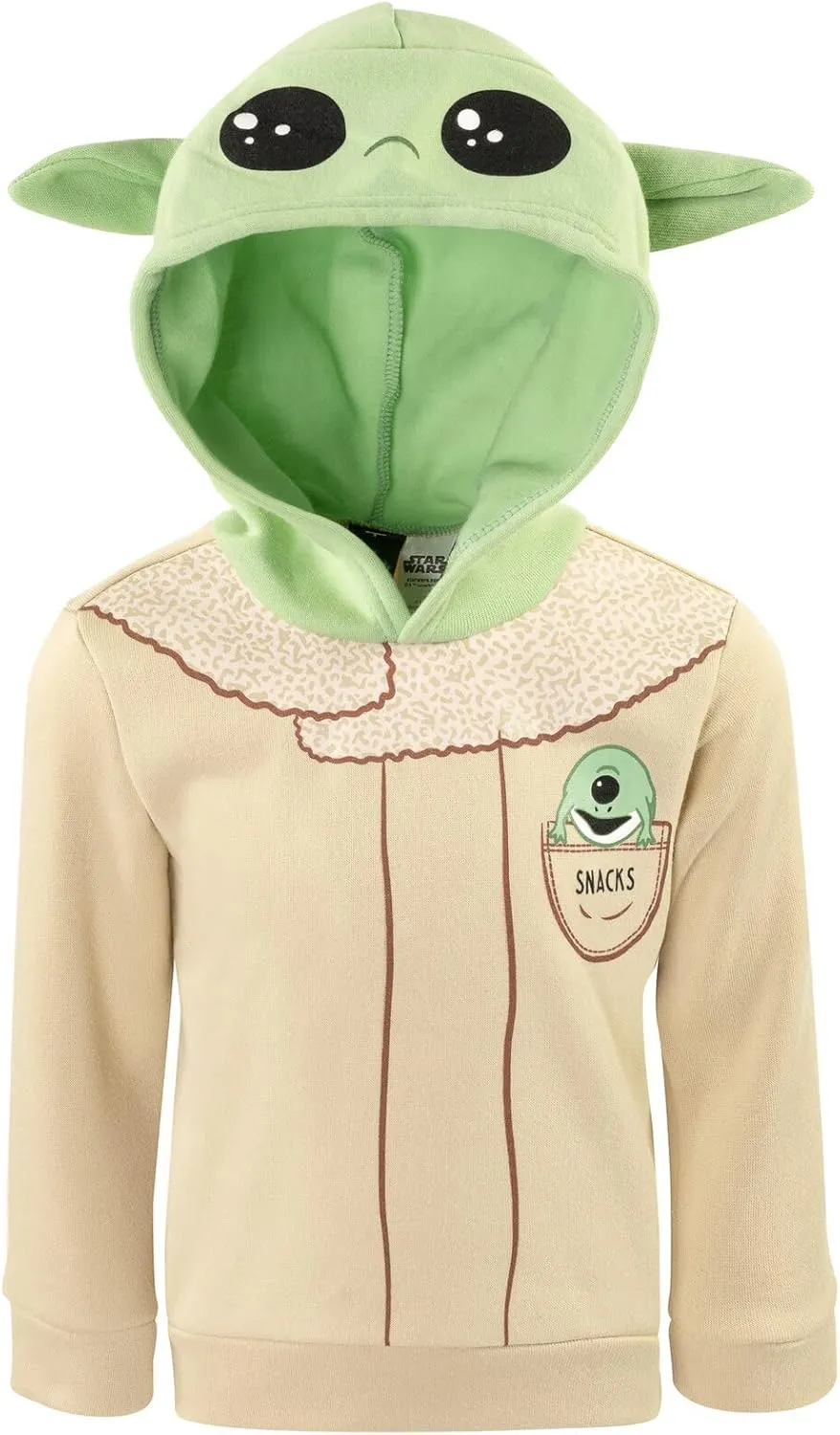 STAR WARS Baby Yoda Fleece Pullover Hoodie Toddler to Big Kid