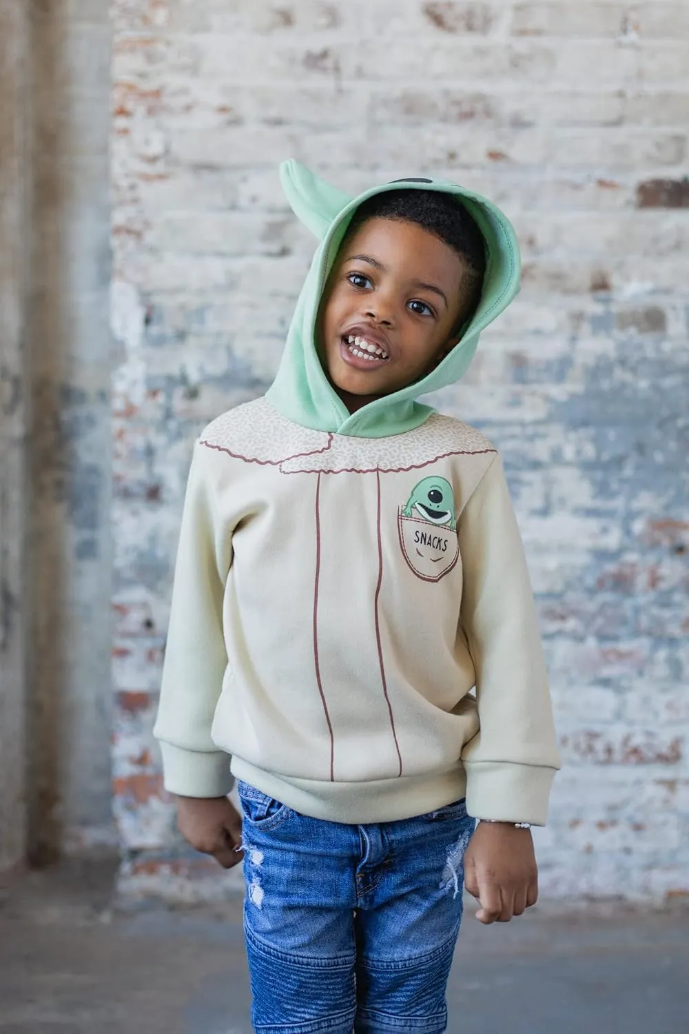 STAR WARS Baby Yoda Fleece Pullover Hoodie Toddler to Big Kid