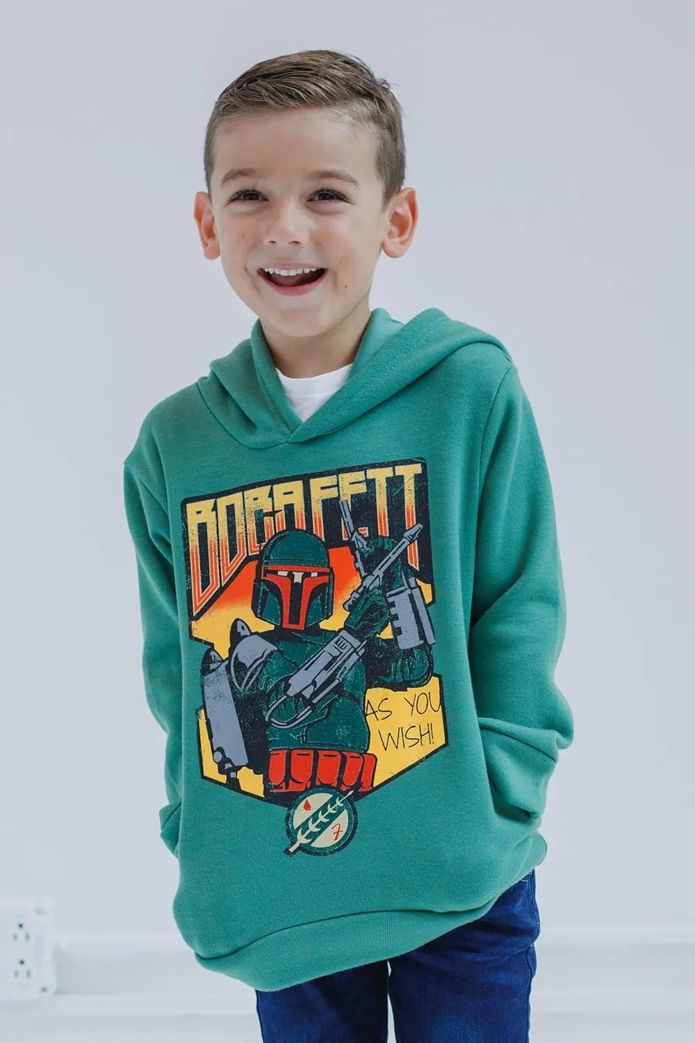 STAR WARS Boba Fett Fleece Pullover Hoodie Little Kid to Big Kid