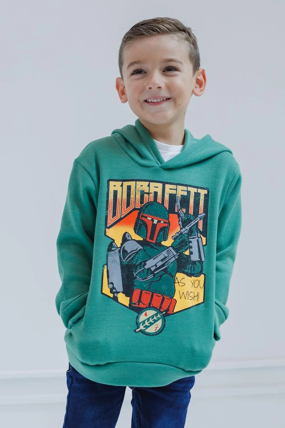 STAR WARS Boba Fett Fleece Pullover Hoodie Little Kid to Big Kid