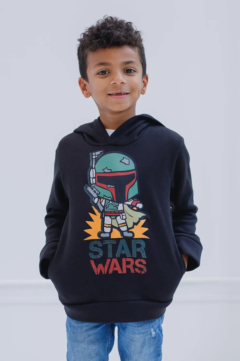 STAR WARS Boba Fett Fleece Pullover Hoodie Little Kid to Big Kid